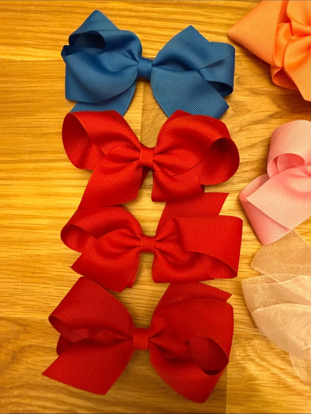 Wee Ones Hair Bow Set in Red, Blue, Pink, Peach, White, Light Blue